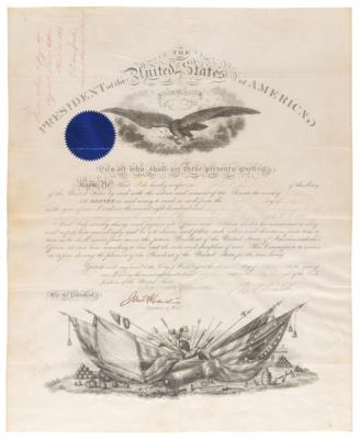 Lot #14 U. S. Grant Document Signed as President, Recognizing a Cavalryman "for gallantry in charging a band of Indians, killing and capturing more of the enemy than he had men" - Image 2