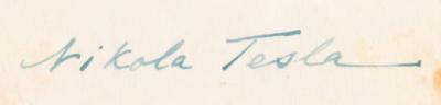 Lot #155 Nikola Tesla Autograph Letter Signed on Extraterrestrial Life: "In 1899 I detected feeble impulses emanating from Mars" - Image 3