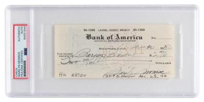 Lot #1213 Marilyn Monroe Signed and Filled Out