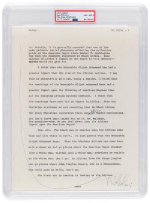 Lot #1058 Malcolm X Signed Page for Alex Haley’s