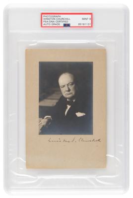 Lot #1054 Winston Churchill Signed Photograph -