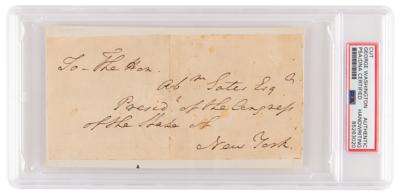 Lot #1002 George Washington Hand-Addressed