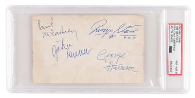 Lot #1169 Beatles Signed 1963 Parlophone Promo Card - The First to Show New Drummer Ringo Starr (PSA NM-MT 8) - Image 2