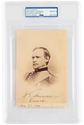 Lot #1114 William T. Sherman Signed Cabinet