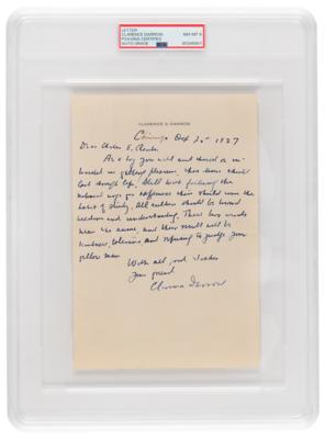 Lot #1051 Clarence Darrow Autograph Letter Signed