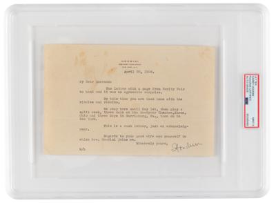 Lot #1210 Harry Houdini Typed Letter Signed - PSA