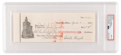 Lot #1131 Orville Wright Signed Check, Payable to