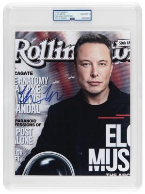 Lot #1060 Elon Musk Signed Photograph - PSA GEM