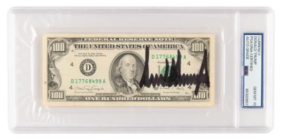 Lot #1015 Donald Trump Signed $100 Dollar Bill -