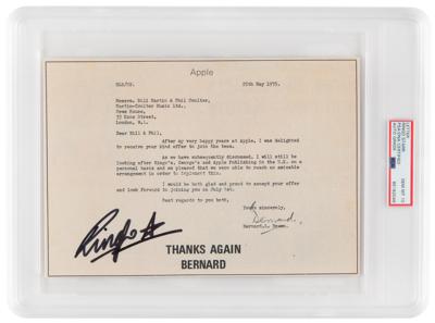 Lot #1186 Beatles: Ringo Starr Signature - PSA GEM