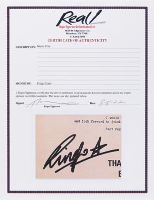 Lot #1186 Beatles: Ringo Starr Signature - PSA GEM MT 10 - Image 2