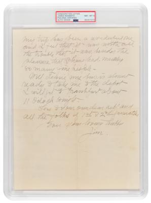 Lot #1235 James Naismith Autograph Letter Signed -