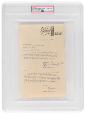 Lot #1226 Jayne Mansfield Typed Letter Signed -