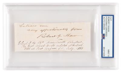 Lot #1113 Robert Gould Shaw Signature - Celebrated