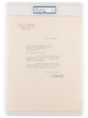 Lot #1130 Charles Lindbergh Typed Letter Signed -