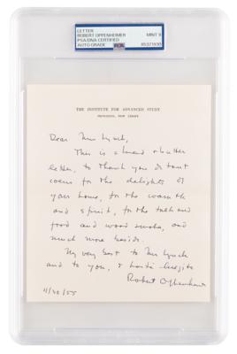 Lot #1066 Robert Oppenheimer Autograph Letter