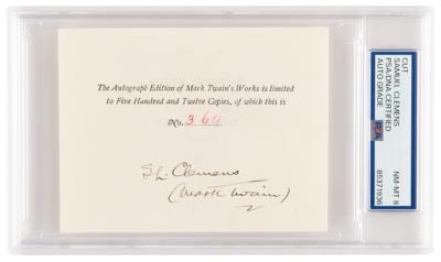 Lot #1157 Samuel L. Clemens Dual Signature - “S.