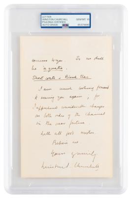 Lot #1053 Winston Churchill Autograph Letter