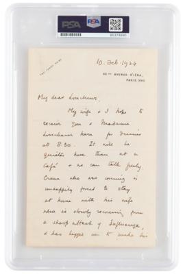 Lot #1053 Winston Churchill Autograph Letter Signed, Predicting Political Upheaval in Europe: "I apprehend considerable change on both sides of the Channel in the near future" - PSA GEM MINT 10 - Image 3