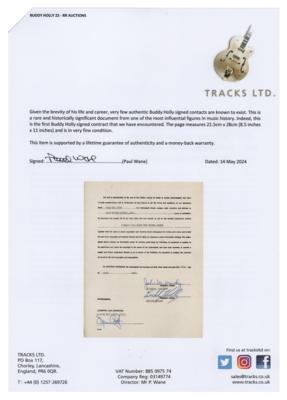 Lot #1172 Buddy Holly and Norman Petty Signed Publishing Contract for 'I Know I’ll Have the Blues Again' - PSA NM-MT 8 - Image 4