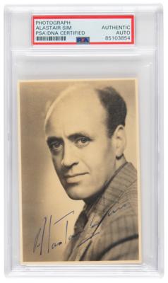 Lot #1229 Alastair Sim Signed Photograph