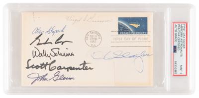 Lot #1141 Mercury 7 Signed FDC - PSA MINT 9