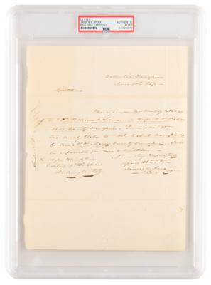 Lot #1006 James K. Polk Autograph Letter Signed as