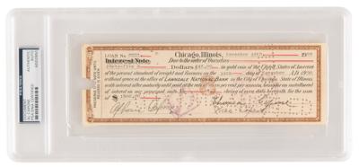 Lot #1073 Al Capone Rare 1926 Twice-Signed 'Gold