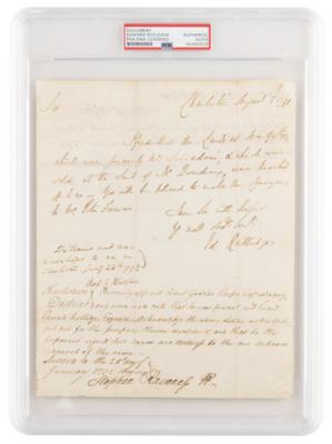 Lot #1104 Edward Rutledge Autograph Letter Signed