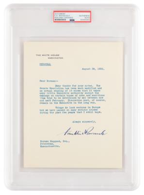 Lot #1013 Franklin D. Roosevelt Typed Letter