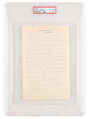 Lot #1010 James A. Garfield Autograph Letter