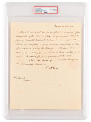 Lot #1082 Aaron Burr Autograph Letter Signed