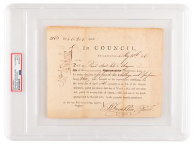 Lot #1050 Benjamin Franklin Document Signed,