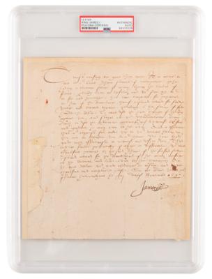 Lot #1055 King James I Document Signed