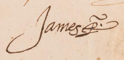 Lot #1055 King James I Document Signed - Image 2