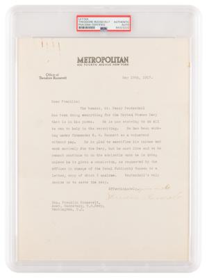 Lot #1040 Theodore Roosevelt Typed Letter Signed