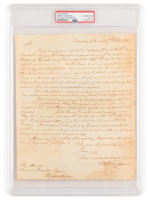 Lot #1121 Henry Laurens Autograph Letter Signed