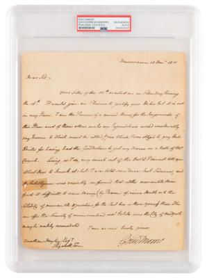 Lot #1100 Gouverneur Morris Autograph Letter