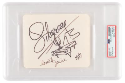 Lot #1179 Liberace Signed Sketch