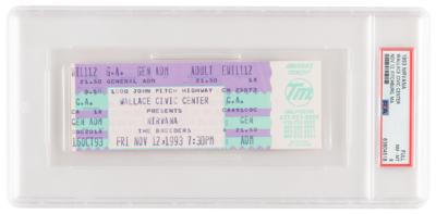 Lot #1195 Nirvana 1993 Wallace Civic Center (Fitchburg) Concert Ticket - PSA NM-MT 8 - Image 1