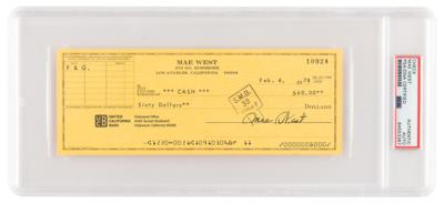 Lot #1231 Mae West Signed Check