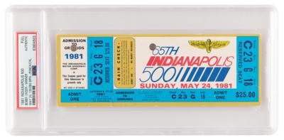 Lot #1247 1981 Indianapolis 500 Full Ticket -