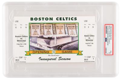 Lot #1274 Boston Celtics: First Game at FleetCenter Ticket (November 3, 1995) - PSA EX 5 - Image 1