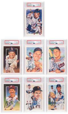 Lot #1271 Baseball Hall of Famers (7) Signed Postcards - Image 1