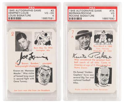 Lot #1241 1945 Autographs Game Cards - Knute