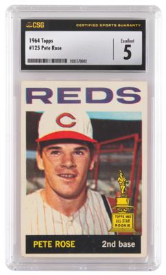 Lot #1244 1964 Topps #125 Pete Rose CSG EX 5