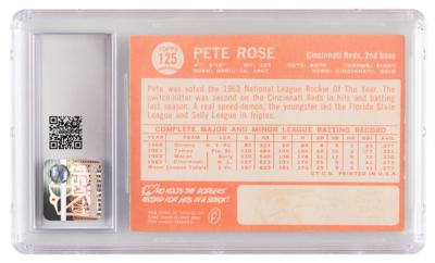 Lot #1244 1964 Topps #125 Pete Rose CSG EX 5 - Image 2