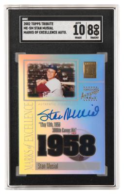 Lot #1255 2002 Topps Tribute Marks of Excellence