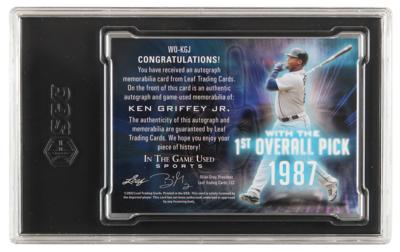 Lot #1268 2022 Leaf In The Game Used Emerald Ken Griffey Jr. Autograph/Relic (#1/1) SGC MT 9 - Image 2