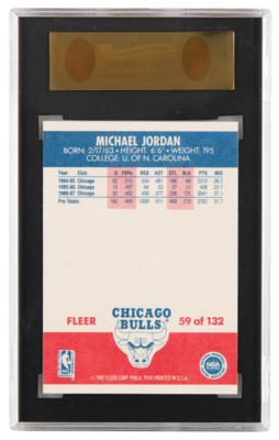 Lot #1248 1987 Fleer #59 Michael Jordan SGC NM-MT+ 8.5 - Image 2